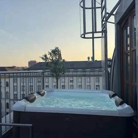 2 Bedroom Penthouse Loft - Whirlpool - Terrasse - Wifi - Zentral - Kueche - Kaffee - Parkhaus